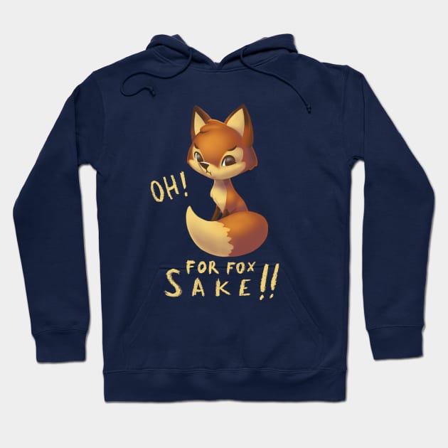 Oh, for fox sake! - Funny Pun - Cute Fluffy Fox Hoodie by BlancaVidal